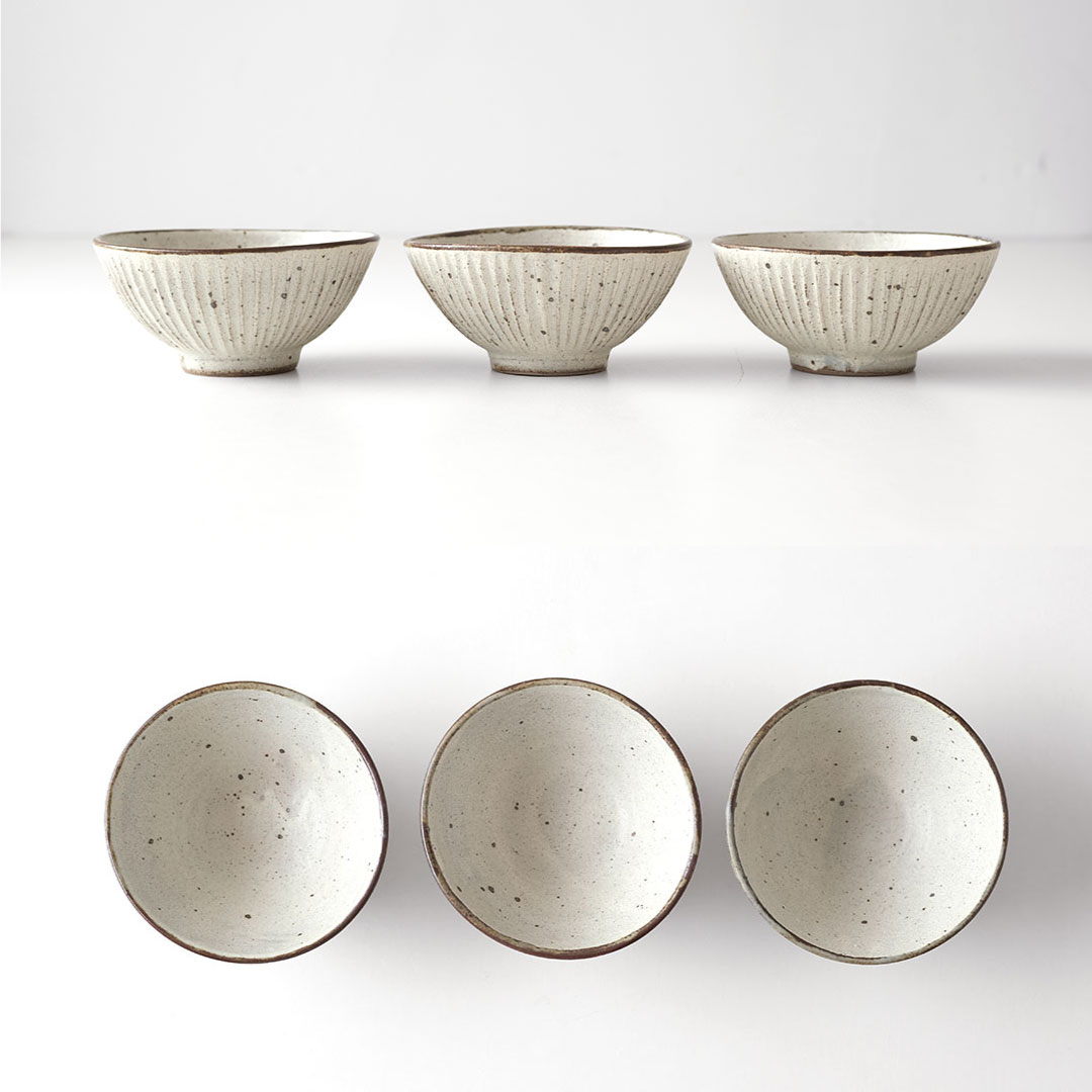 粉引しのぎ茶碗/大 | 唐津焼 雅樂窯 ( うたがま ) | 糸島くらし×ここの