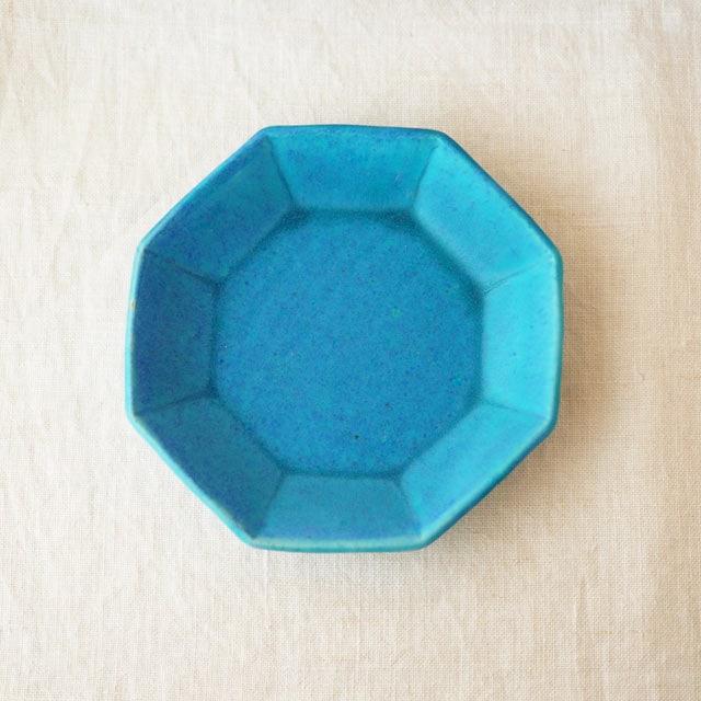 Pure blue/八角皿16cm | 陶工房 Ron | 糸島くらし×ここのき 公式通販サイト
