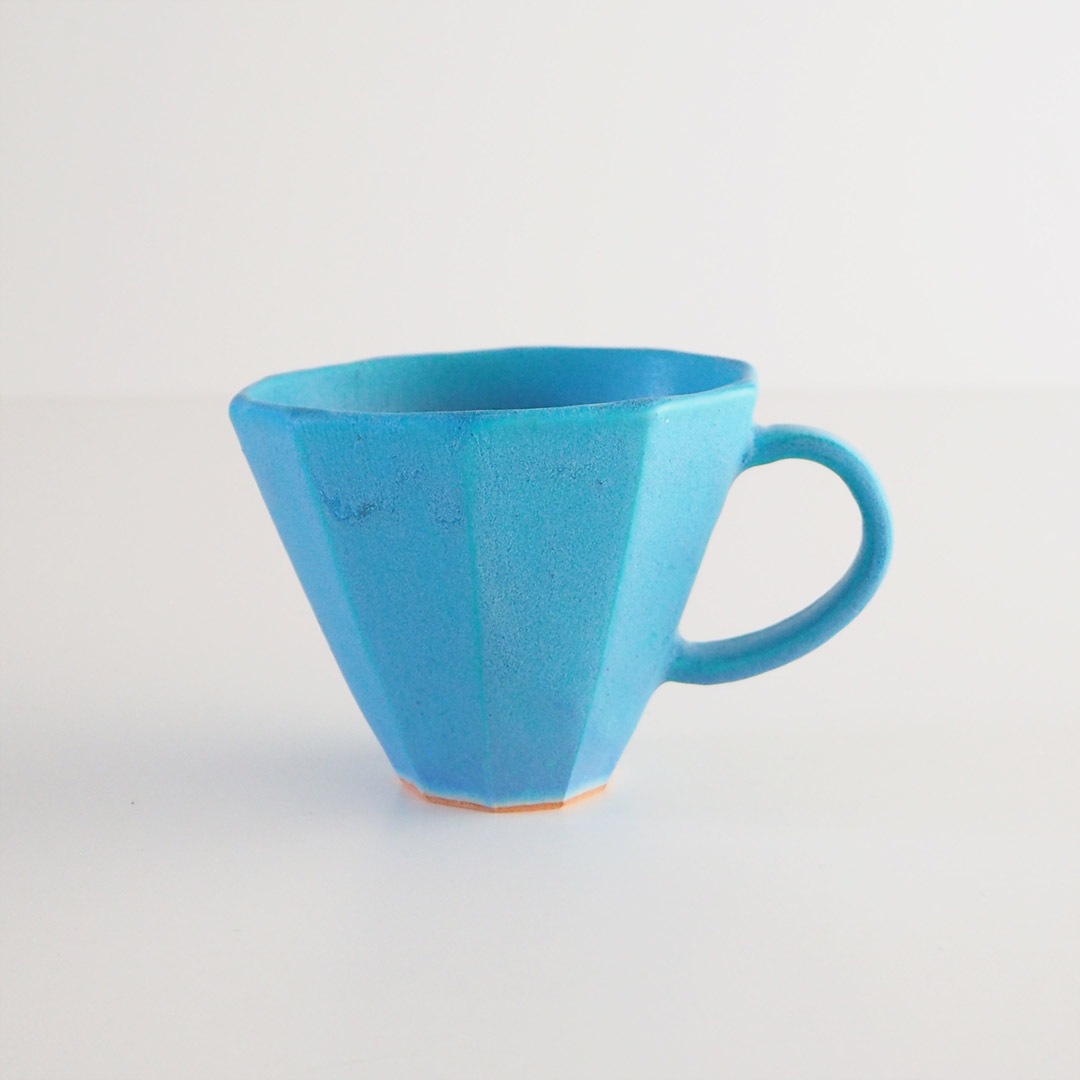 Pure blue/三角マグカップ(面取り) | 陶工房 Ron | 糸島くらし×ここの