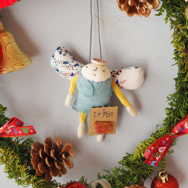 クリスマスオーナメント/天使 | 布工房 ippon | 糸島くらし×ここのき