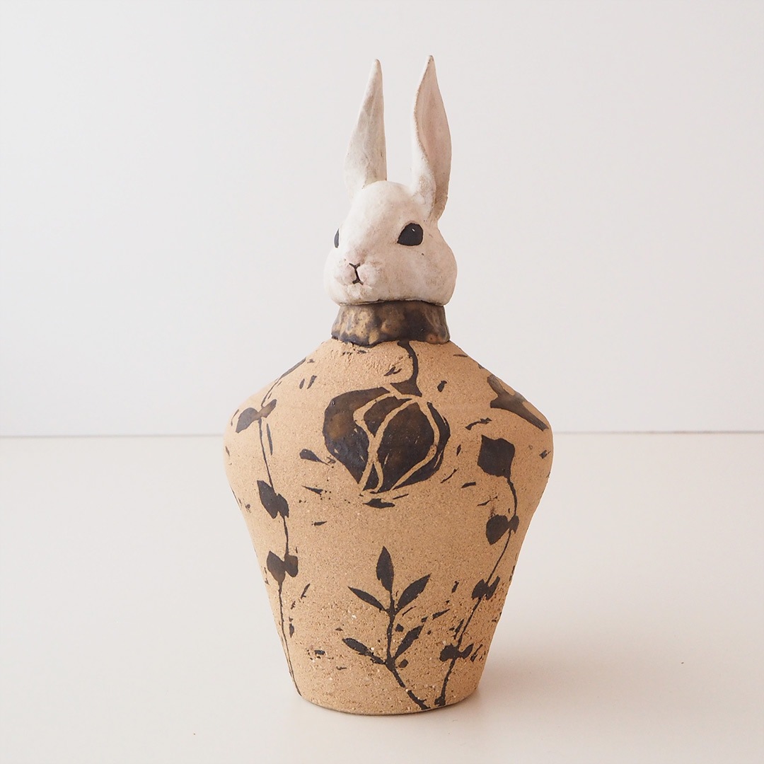 金属工芸 親子兎 秘密箱ArorA2003 うさぎの貯金箱 | acne.pottery.studio | 糸島くらし×ここのき