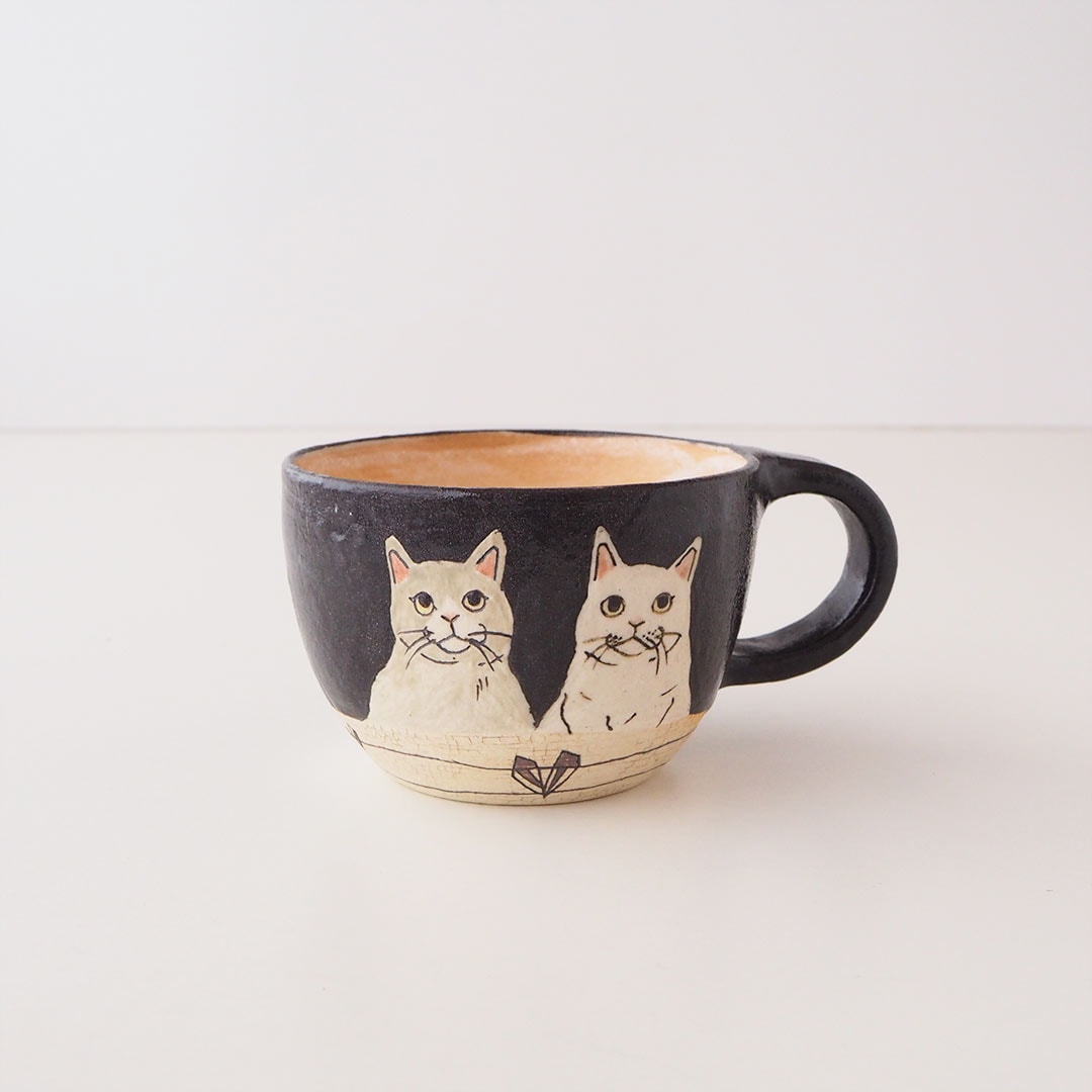 マグカップ/ねこ | 陶工房 Ron | 糸島くらし×ここのき 公式通販サイト