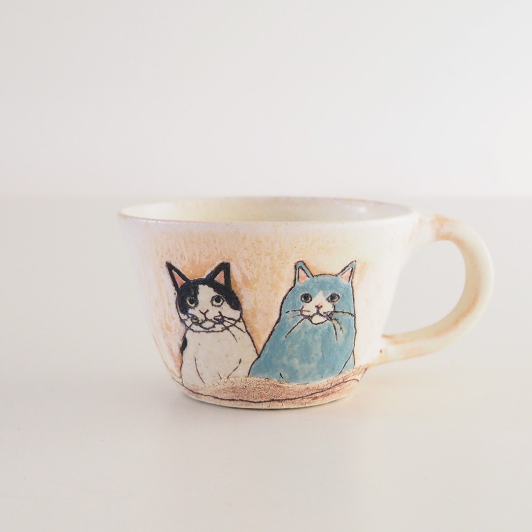 猫の陶器製 マグカップ ねこのマグカップ | 陶工房 Ron | 糸島くらし×ここのき 公式通販サイト