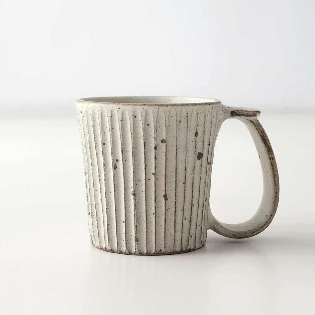 粉引しのぎ/マグカップ | 唐津焼 雅樂窯 ( うたがま ) | 糸島くらし