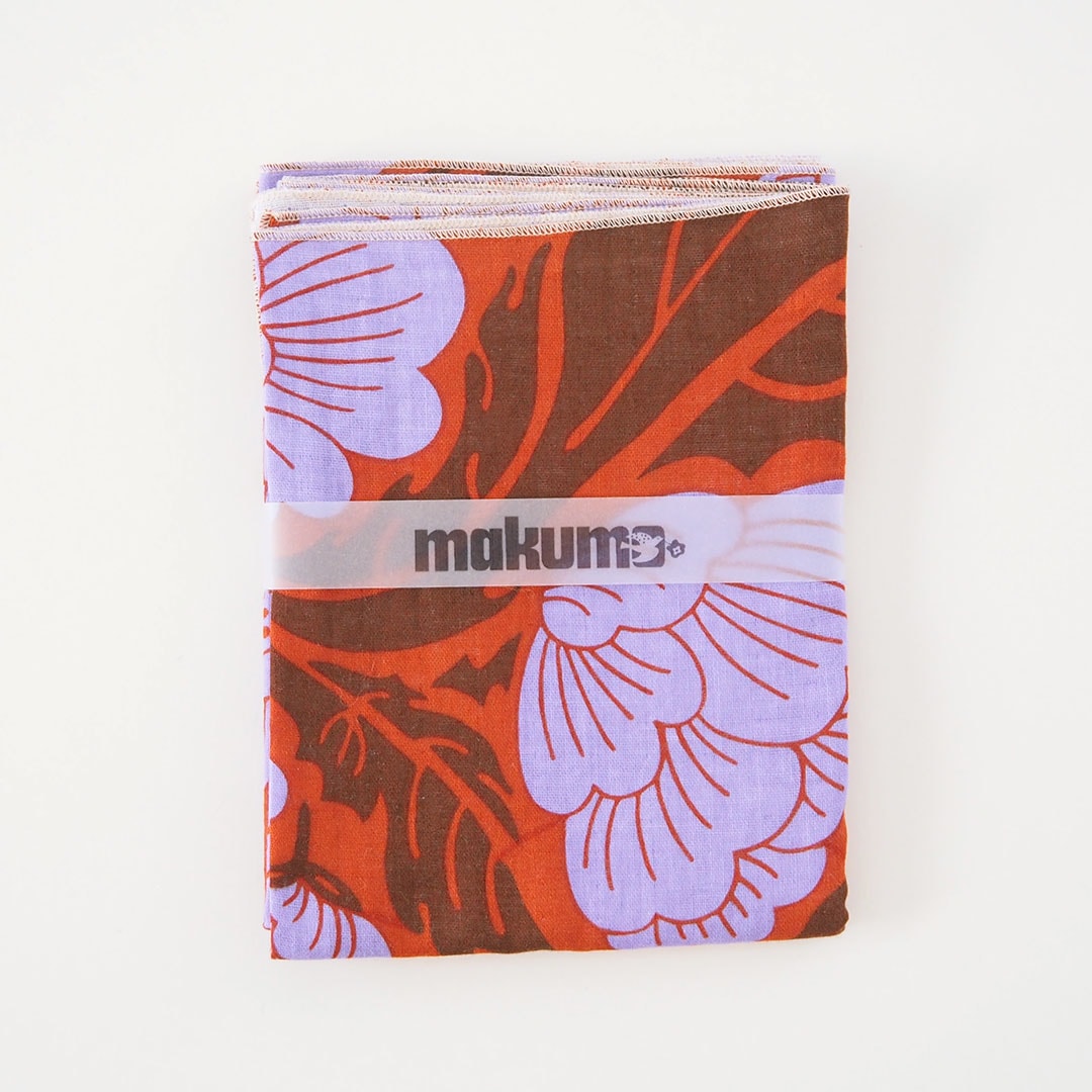 手ぬぐいタオル/牡丹/茶 | makumo(マクモ) | 糸島くらし×ここのき 公式
