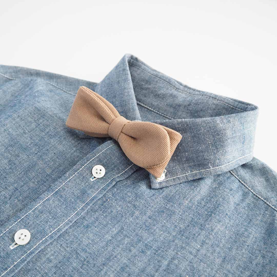 蝶ネクタイ（ボックス付き）/サンドベージュ【一点もの】 | BUCOLICA