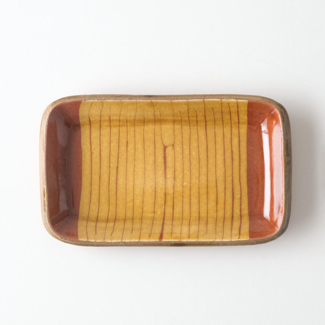 布志名焼　スリップウェア　長皿　箱なし 布志名焼 スリップウェア 長皿 箱なし スリップウェア/長皿