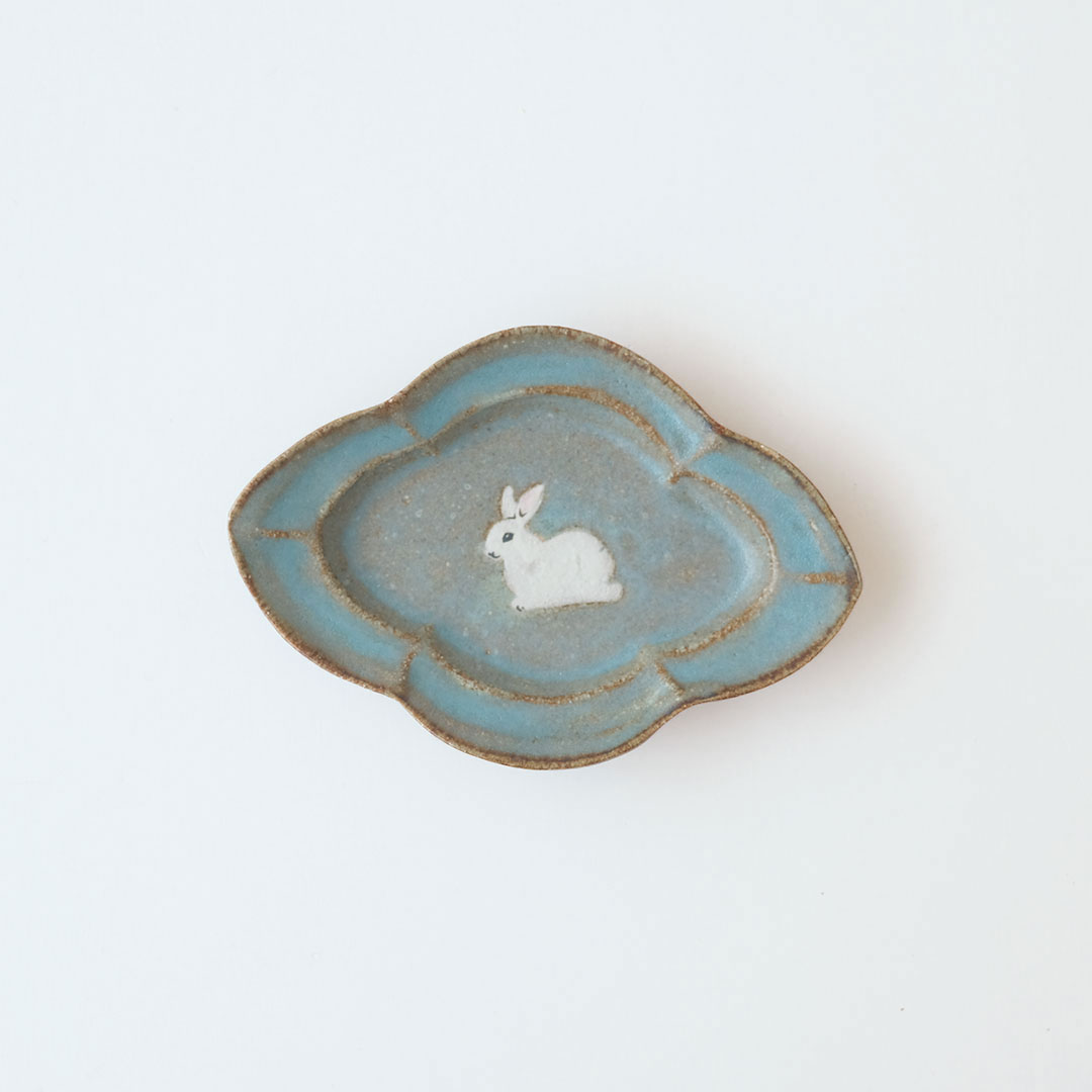 花菱豆皿/うさぎ | acne.pottery.studio | 糸島くらし×ここのき