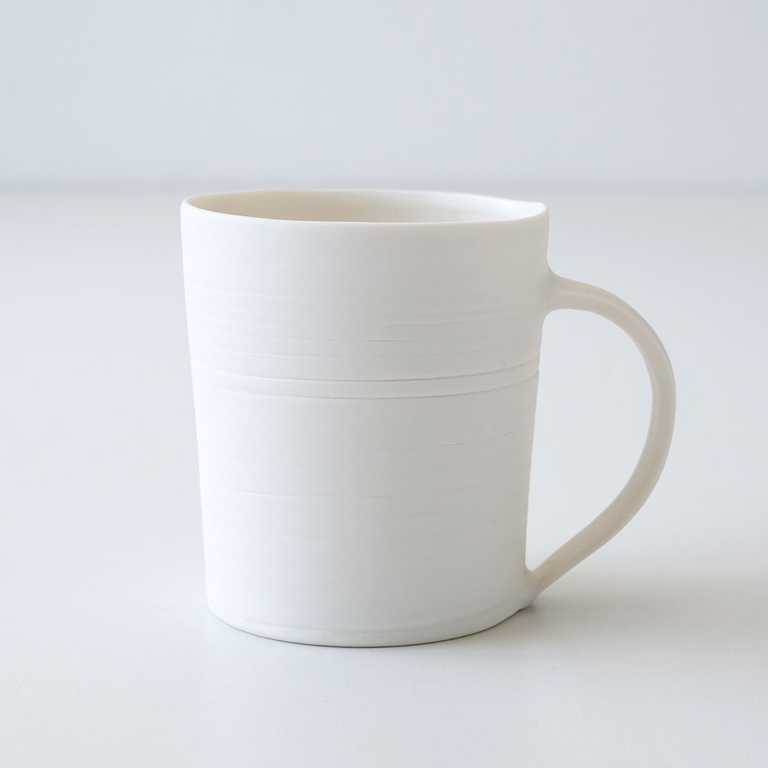 白磁ハンドルカップ/大 | 藤原宏允 | 糸島くらし×ここのき 公式通販サイト