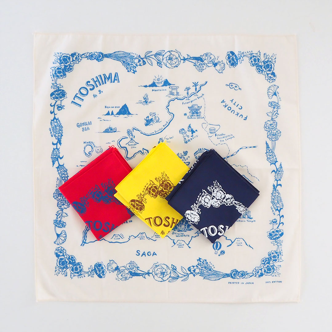 ITOSHIMA MAP BANDANNA