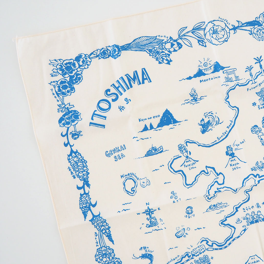 ITOSHIMA MAP BANDANNA