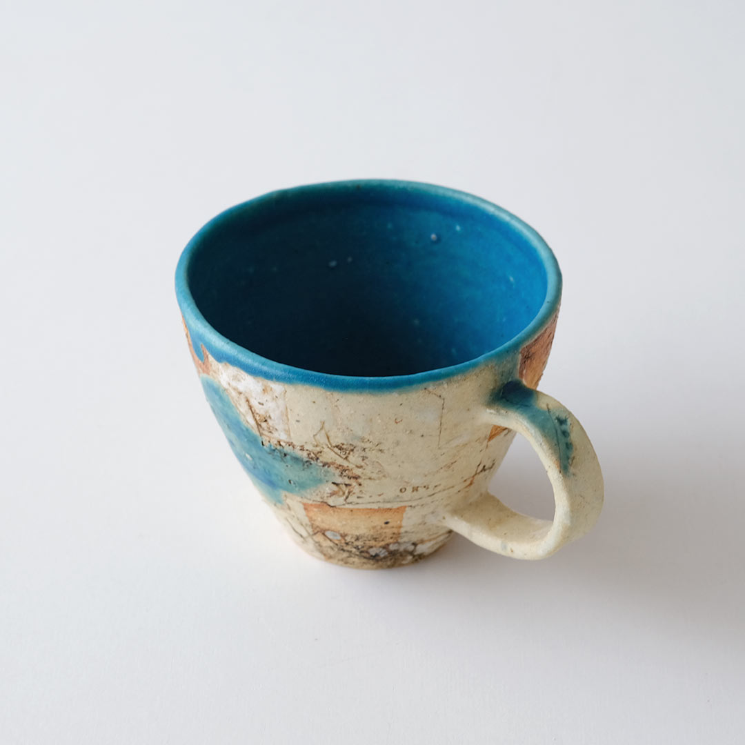 手作り藍釉マグカップ 楽天市場】波佐見焼 マグカップ 380ml Folk Design 陶器 青釉