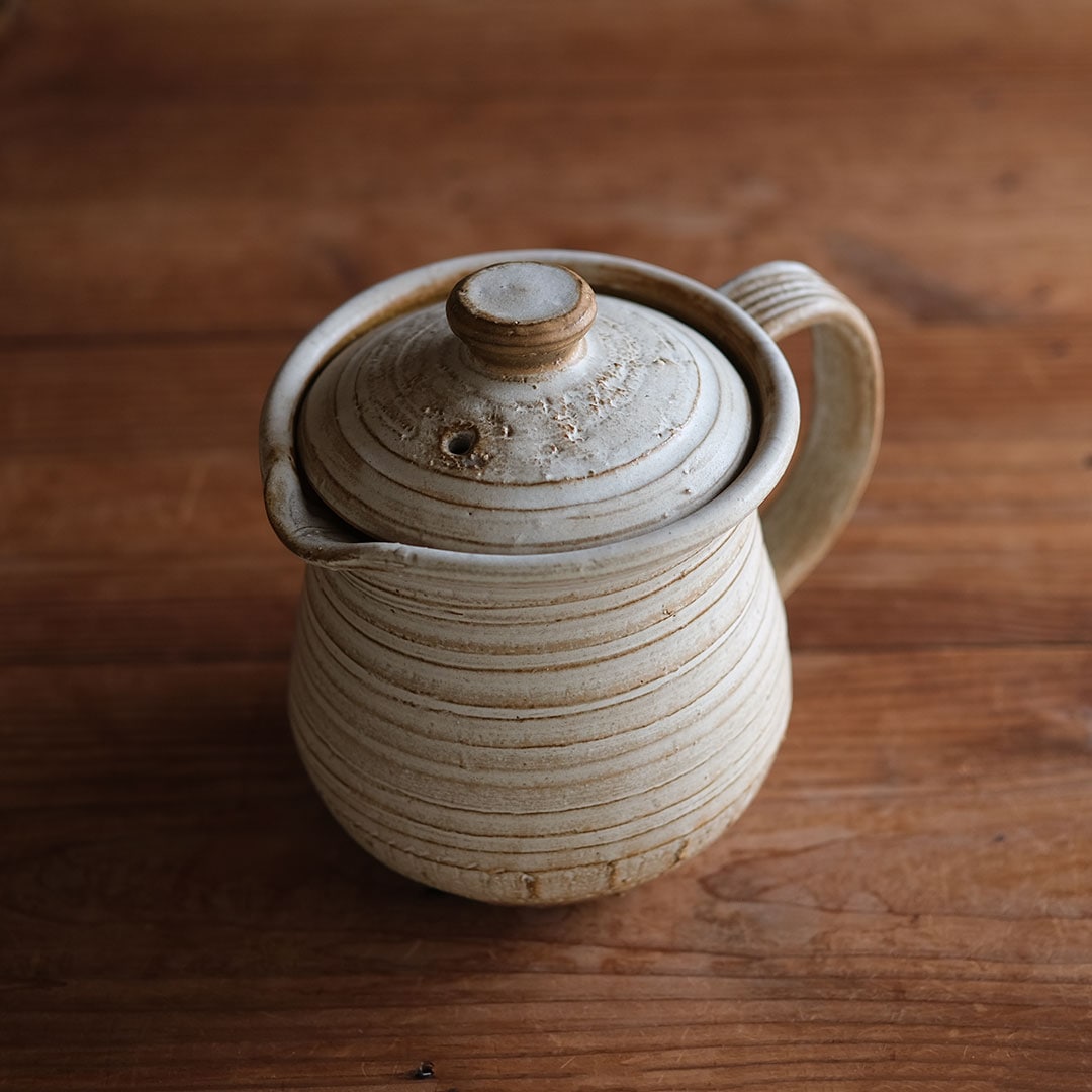 耐熱ミルクジャグ/蓋付き/アイボリー | 窯元ろくろ | 糸島くらし×ここ