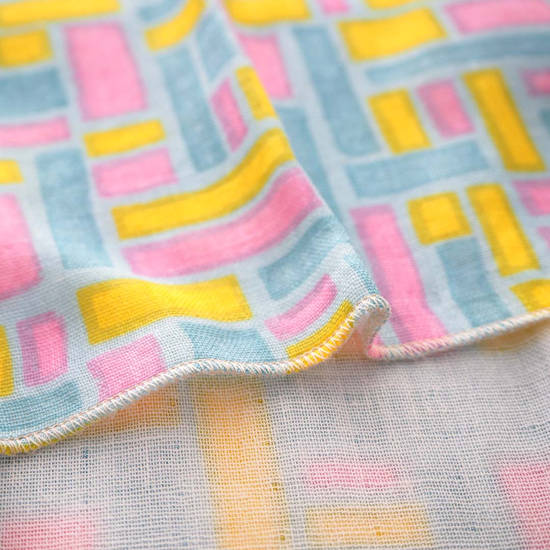 手ぬぐいタオル/ナギ/水色 | makumo(マクモ) | 糸島くらし×ここのき