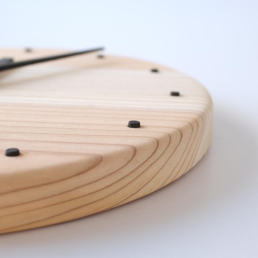 杉の丸時計/クリア | 杉の木クラフト | 糸島くらし×ここのき 公式通販