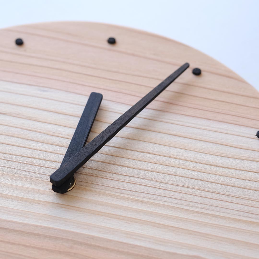 杉の丸時計/クリア | 杉の木クラフト | 糸島くらし×ここのき 公式通販