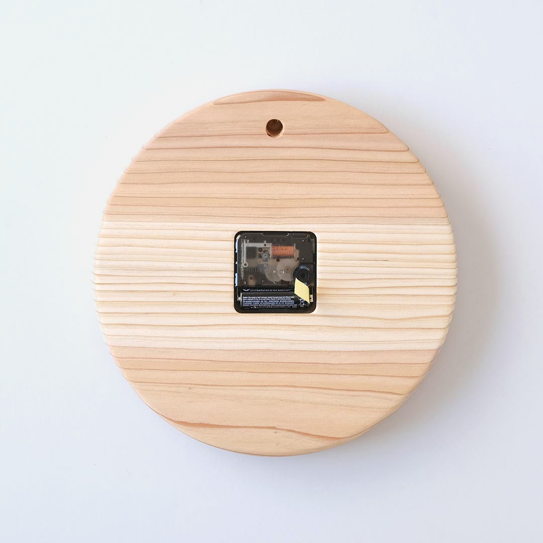 杉の丸時計/クリア | 杉の木クラフト | 糸島くらし×ここのき 公式通販