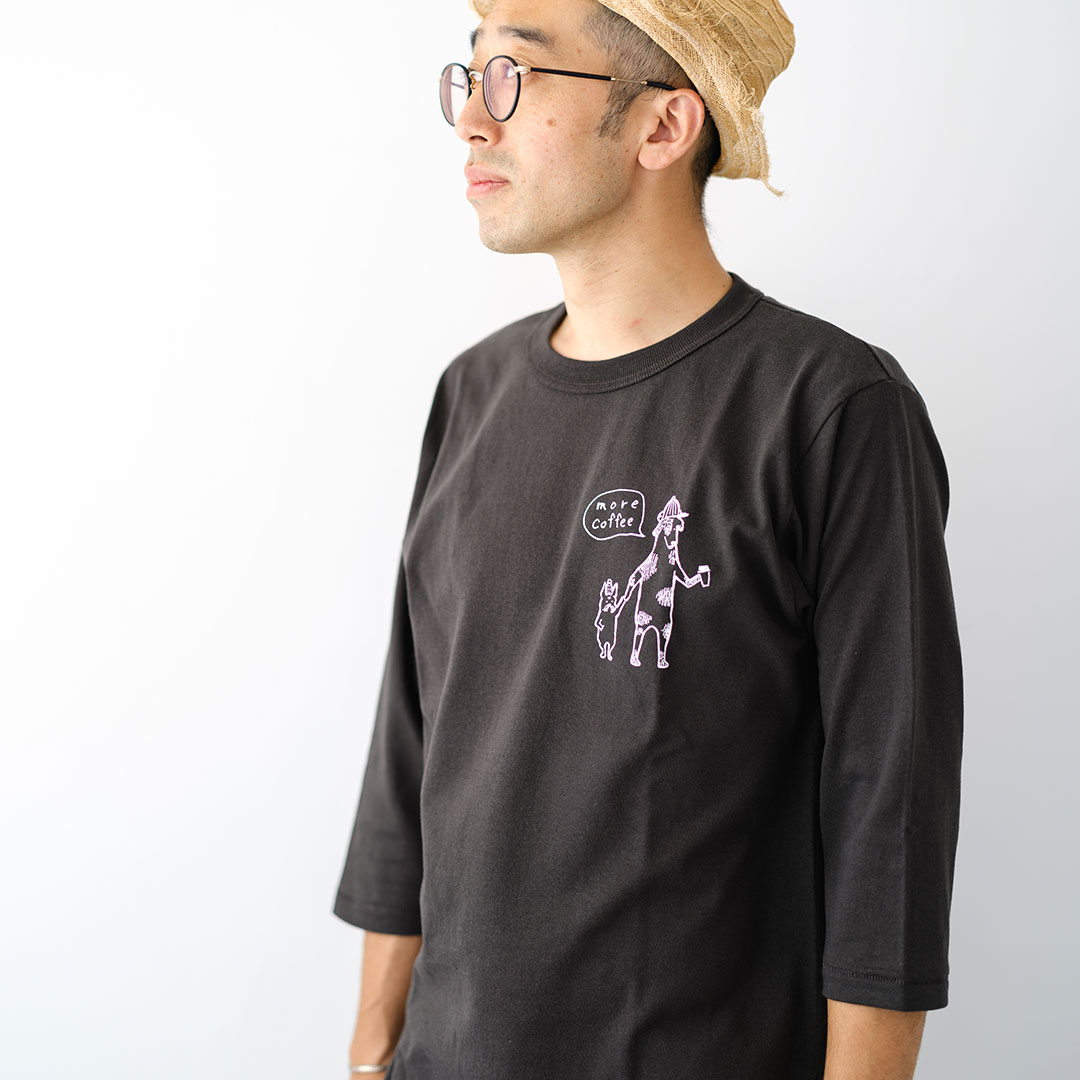 七分袖Tシャツ/COFFEE DOG/スミクロ | koichiro urakawa | 糸島
