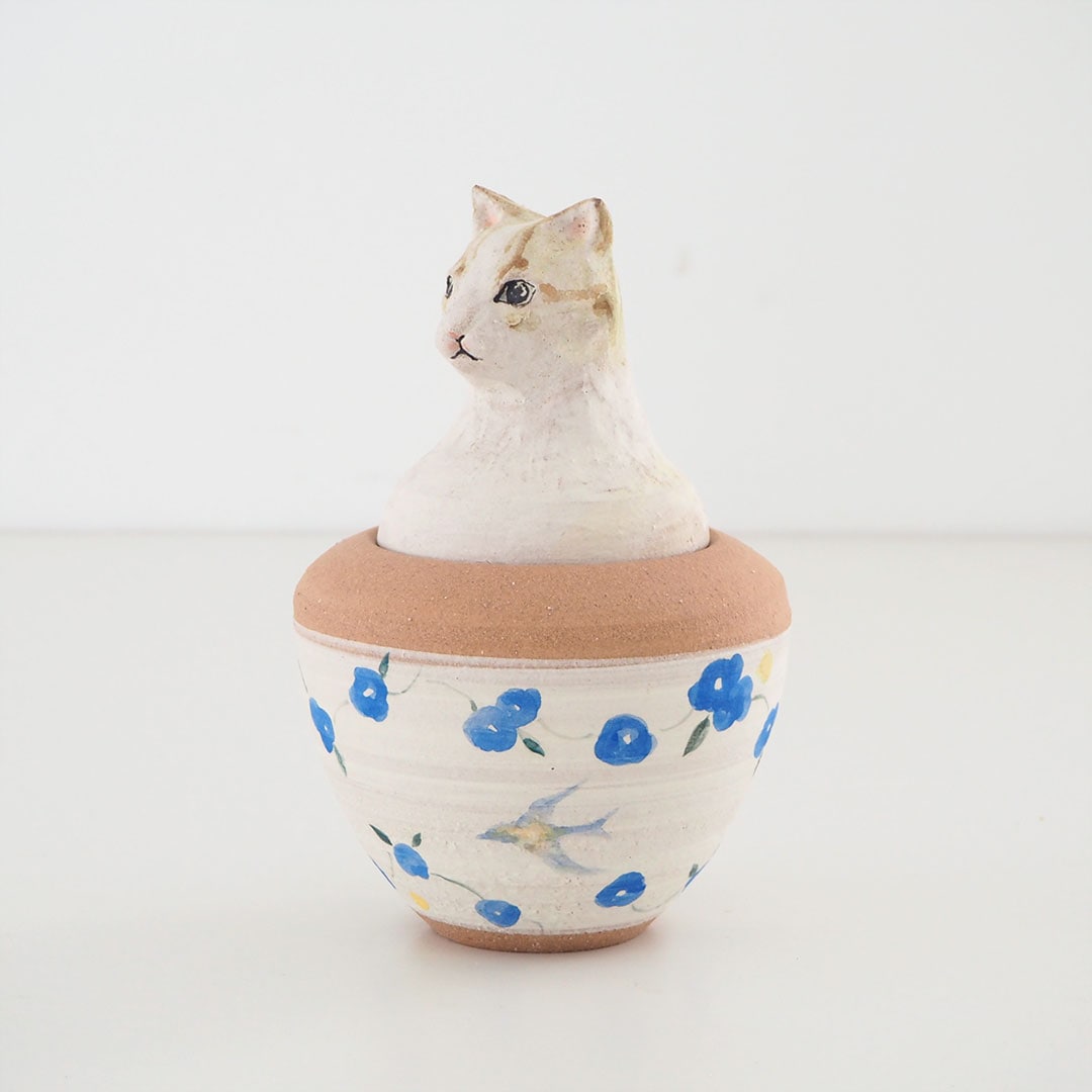 うさぎのカノプス壺 acne pottery studio 森安幸代 作家物 Acne