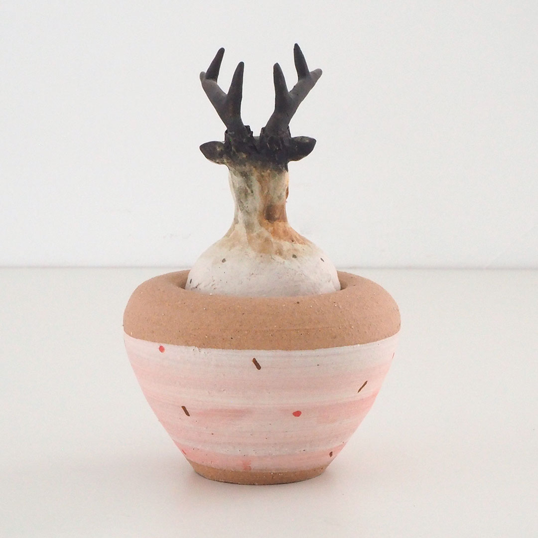 カノプス壷/鹿 | acne.pottery.studio | 糸島くらし×ここのき
