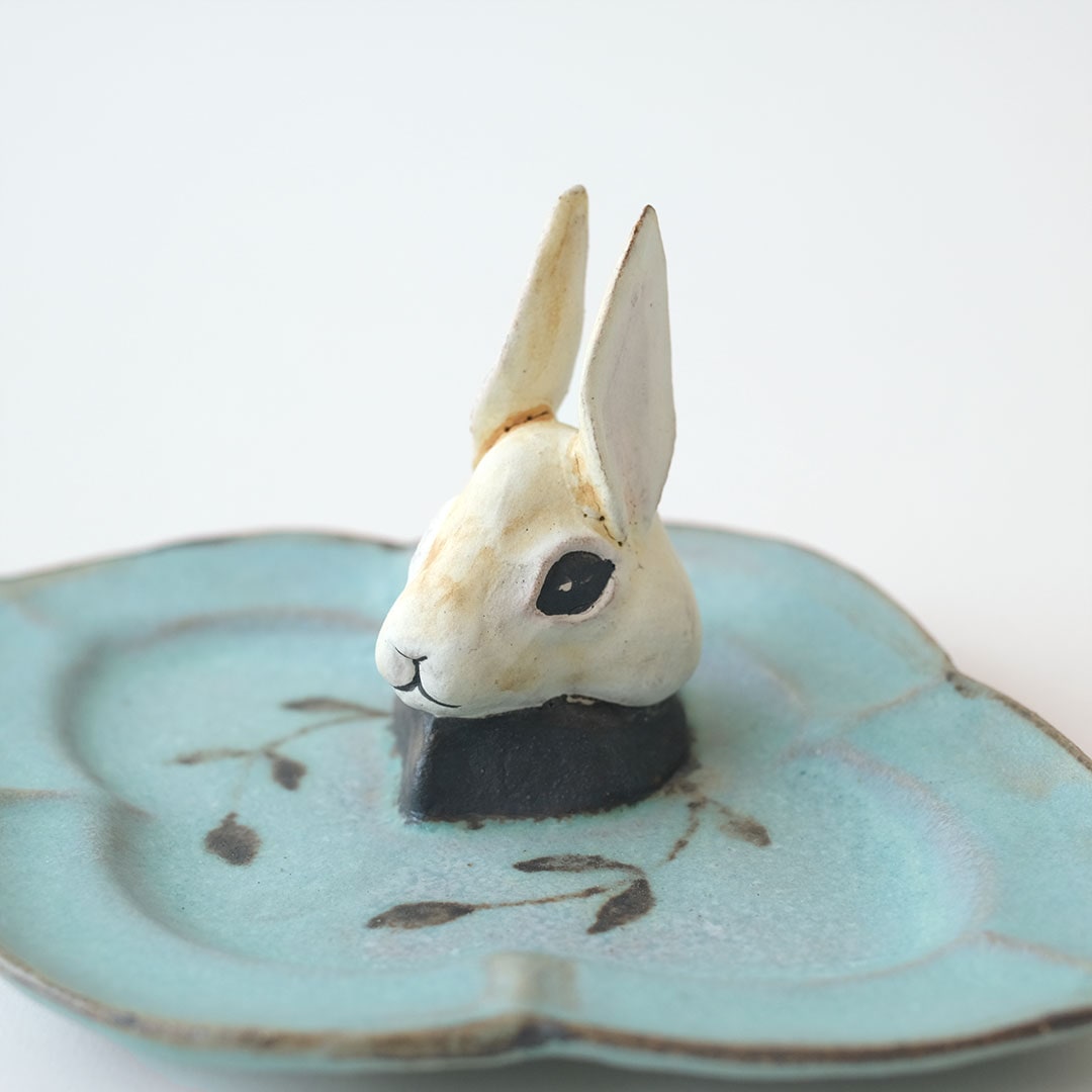 acne.pottery.studio 森安幸代 うさぎミラー acne.pottery.studio 森安