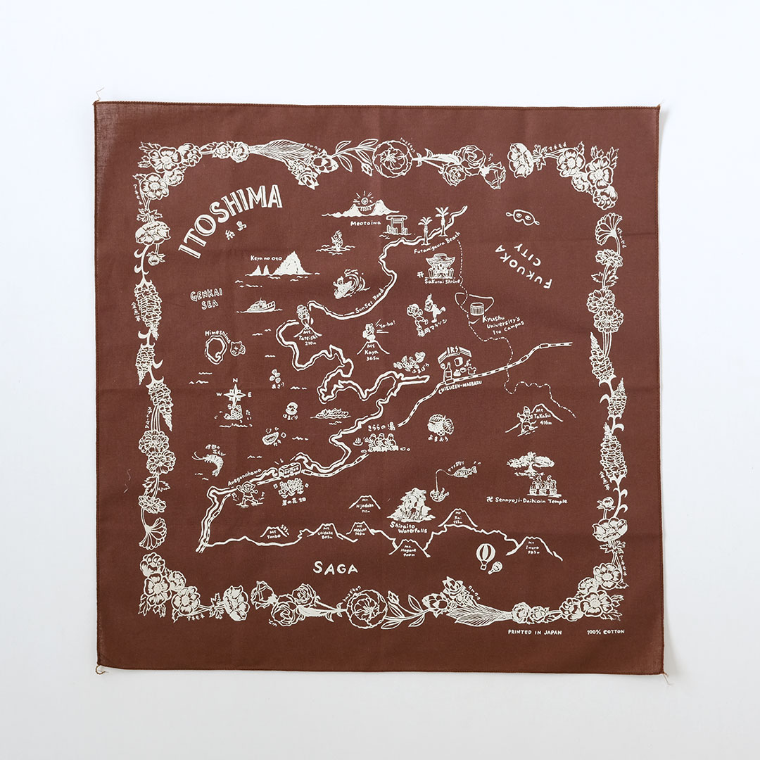 ITOSHIMA MAP BANDANNA/�֥饦��ߥʥ�����