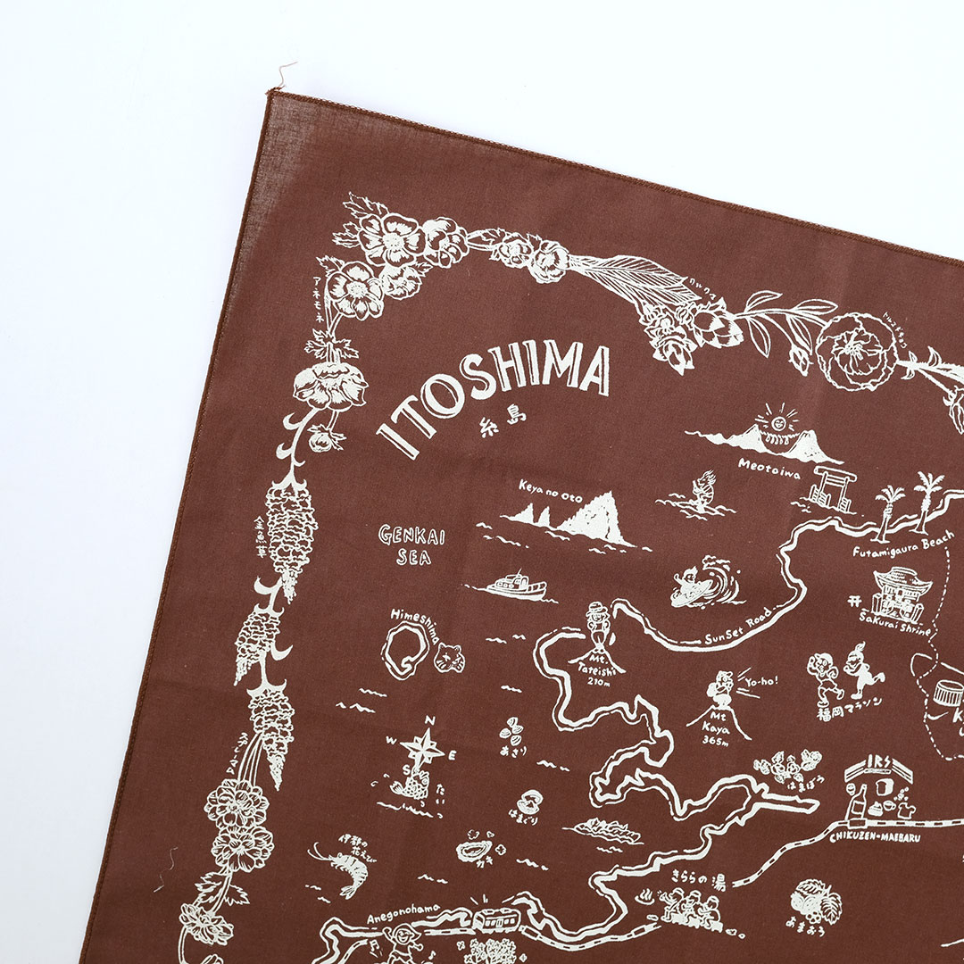 ITOSHIMA MAP BANDANNA/�֥饦��ߥʥ�����