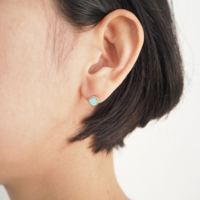 noguchi 卵型ピアス 箱付き wa_kitanohotahu_sizuku_pierced