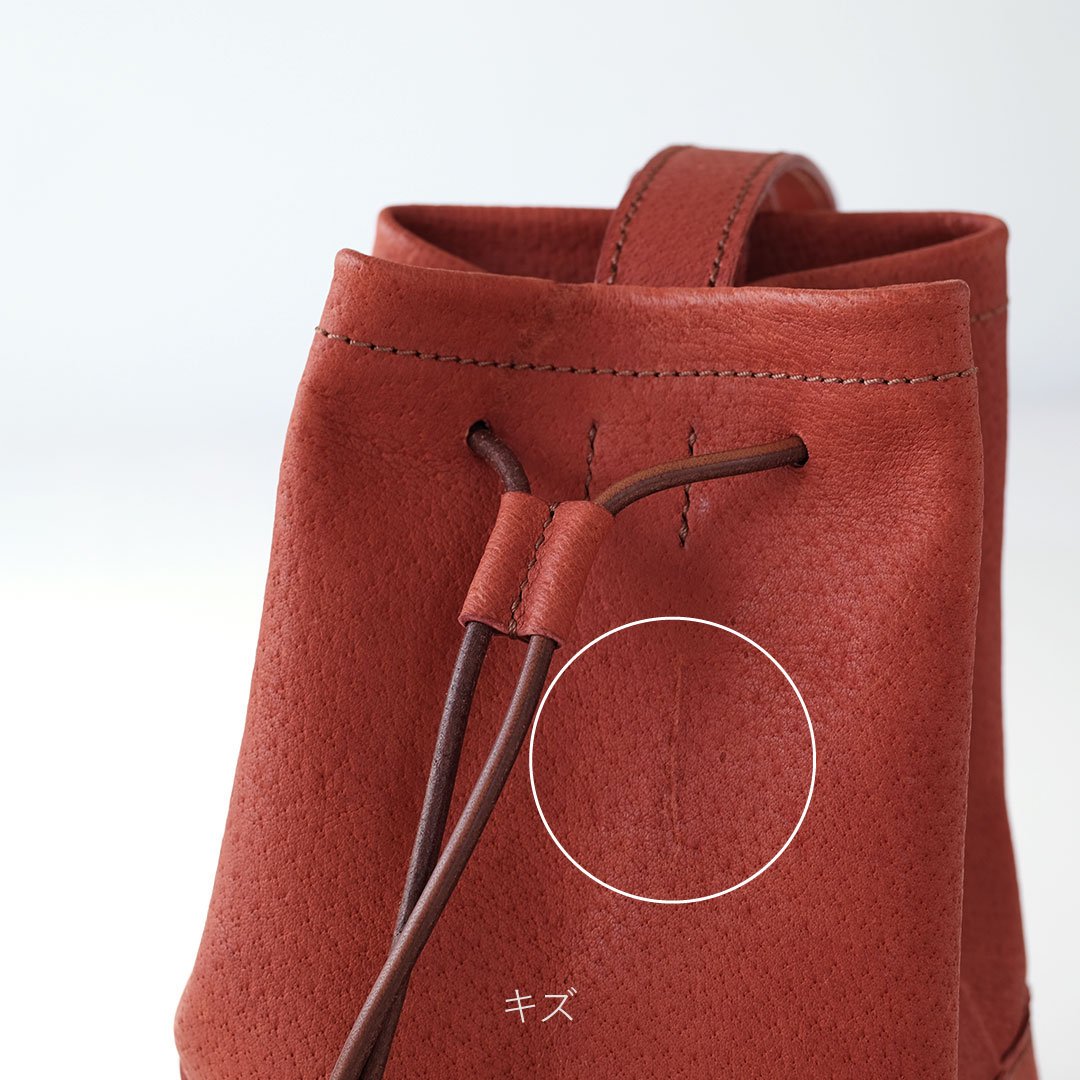 ワンハンドルの巾着バッグ/猪革【一点もの】 | BLESS（ブレス） | 糸島