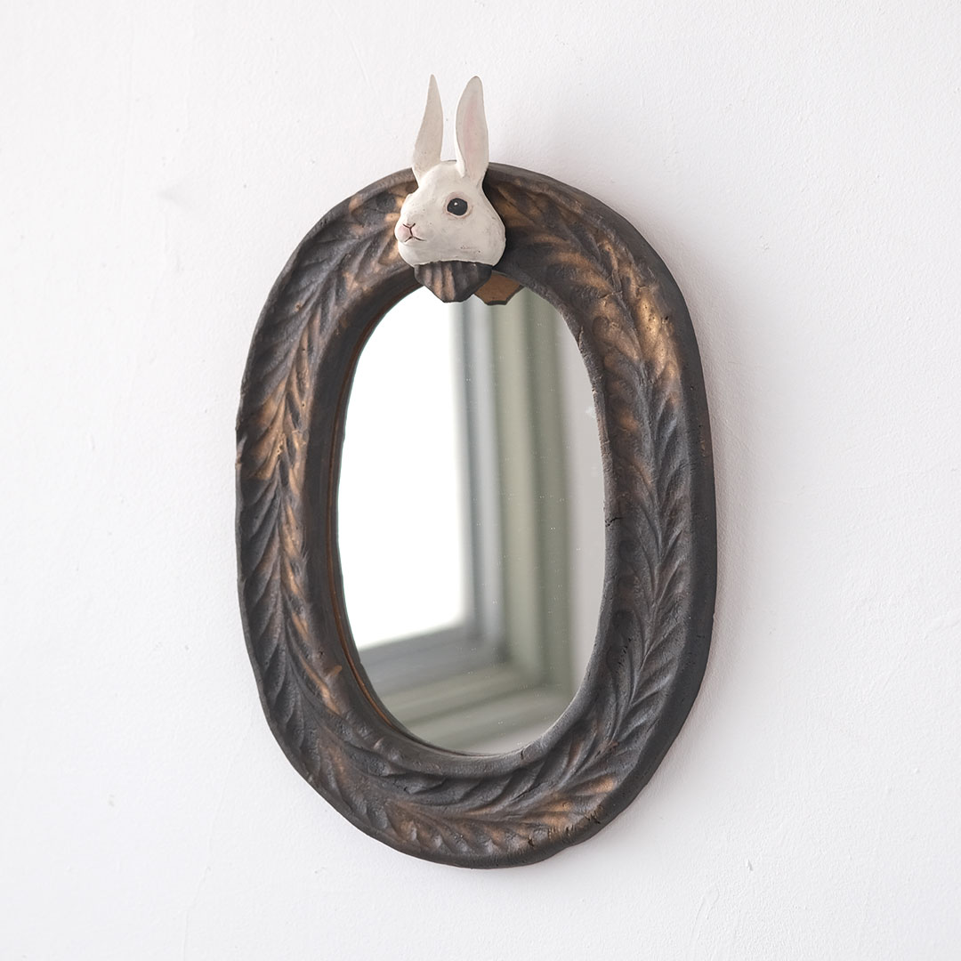 acne.pottery.studio 森安幸代うさぎミラー