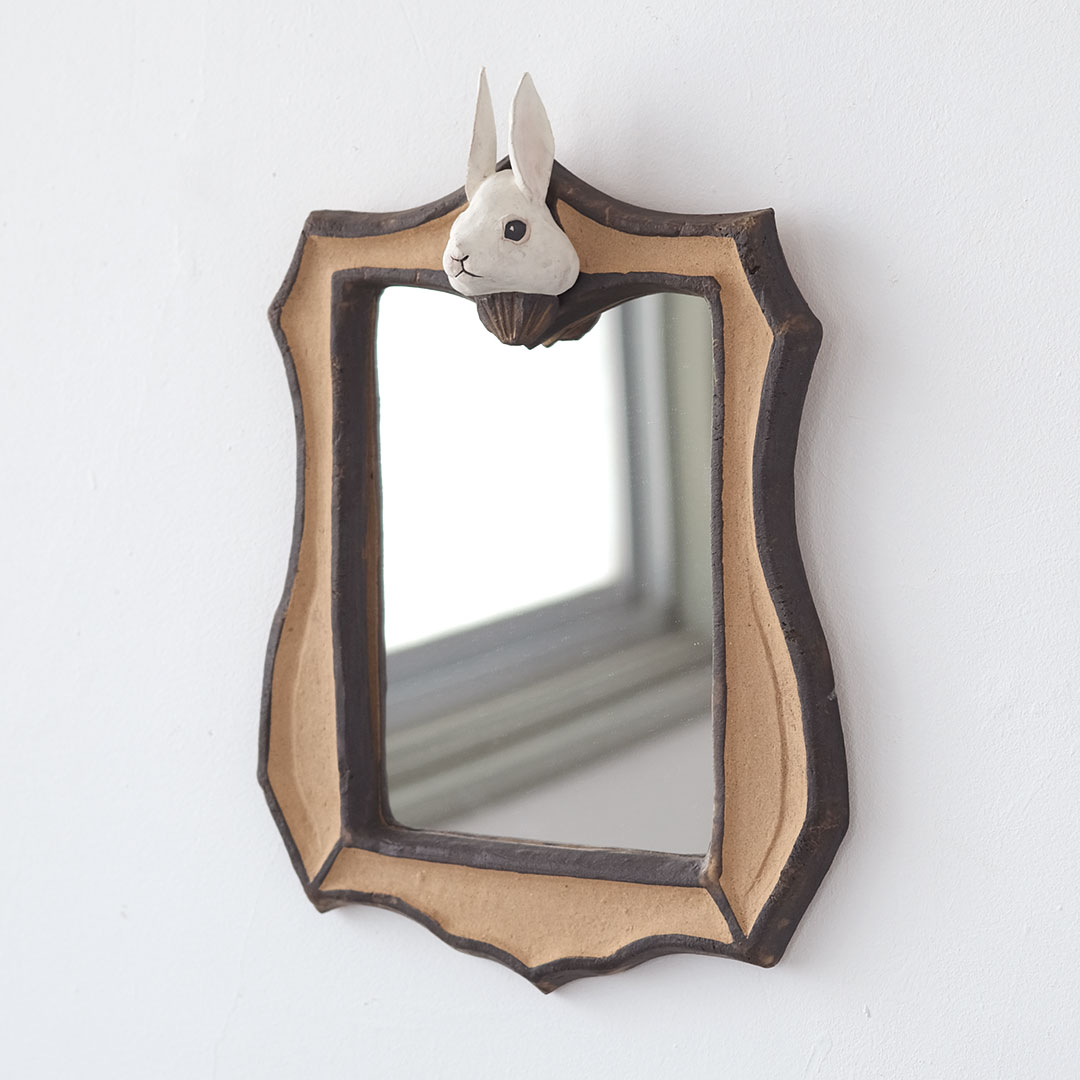 acne.pottery.studio 森安幸代うさぎミラー