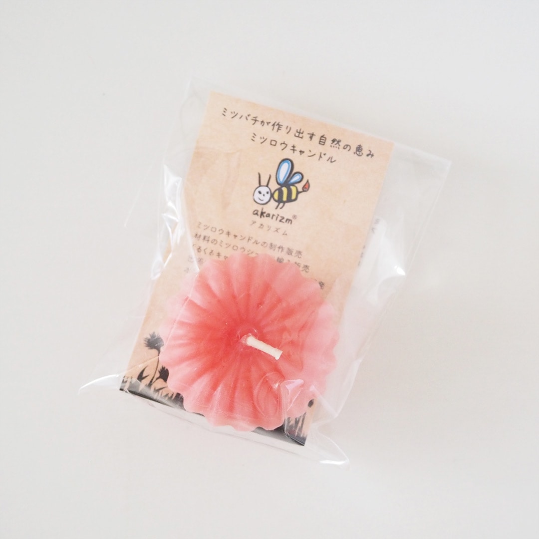 みつろうキャンドル/フローティング/花/ローズピンク | akarizm | 糸島