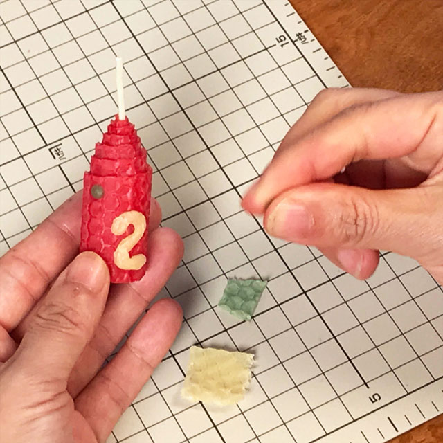 みつろうくるくるキャンドル/手づくりセット/ミツロウシート5色6枚