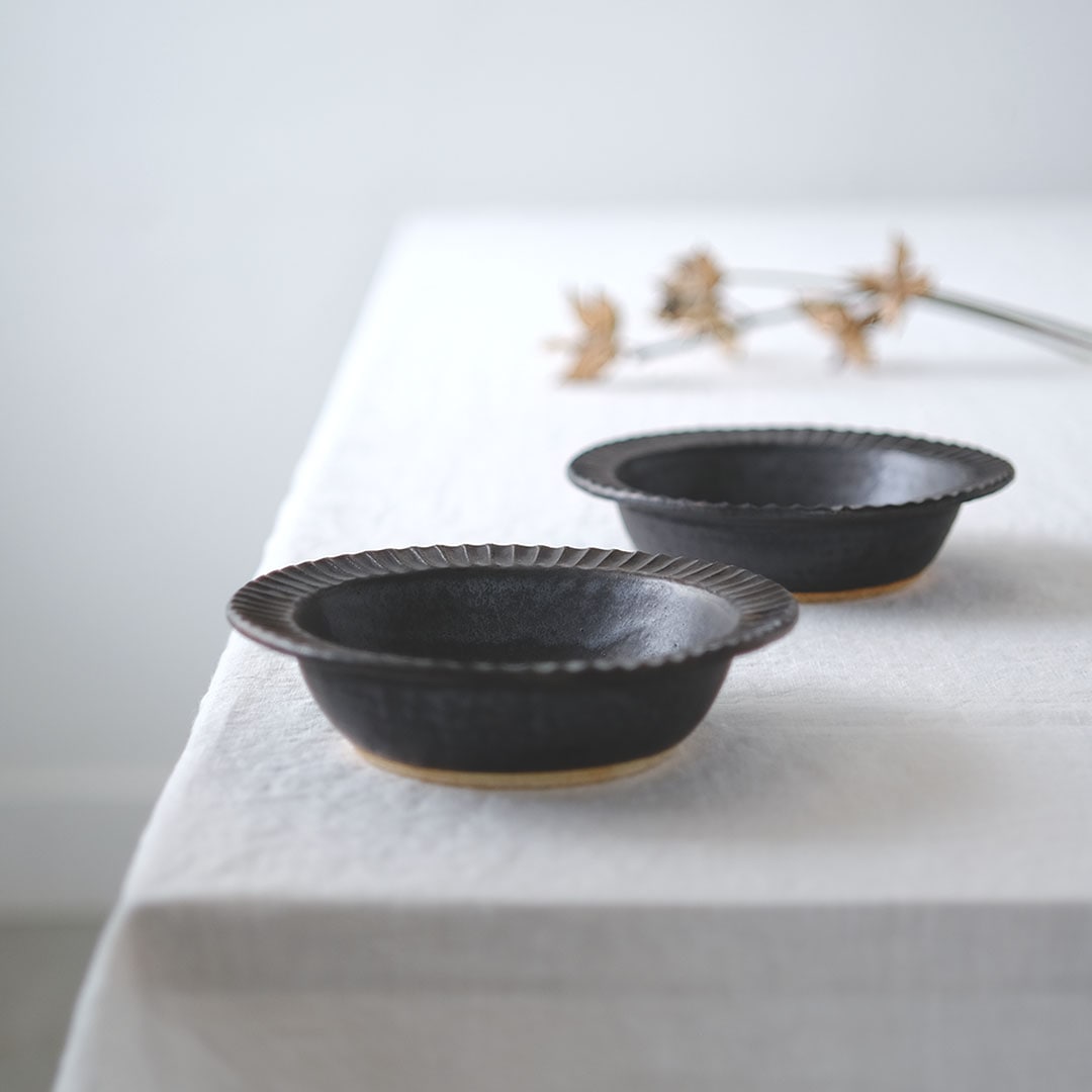 砥部焼 おしゃれ「4寸ボール波口 茶」 ボウル 鉢 器 シンプル