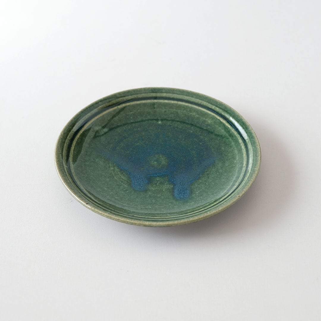 孔雀釉5寸皿 | 風唄窯 | 糸島くらし×ここのき 公式通販サイト