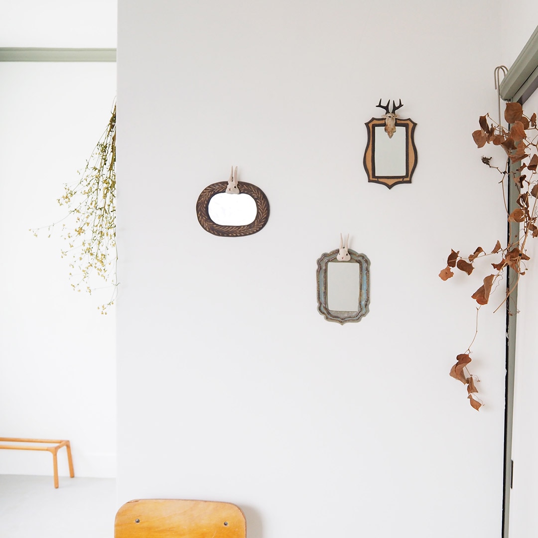 うさぎの壁掛け鏡 | acne.pottery.studio | 糸島くらし×ここのき 公式