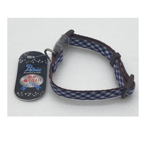 TBD 首輪 プチチェックカラー Sサイズ 青