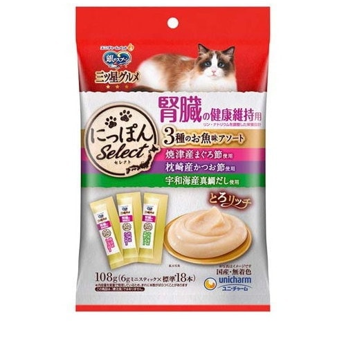 銀のスプーン 三ツ星グルメ にっぽんSelect とろリッチ 腎臓健康維持 3種アソート まぐろ節＆かつお節＆真鯛だし 108g ◆賞味期限 2026年10月