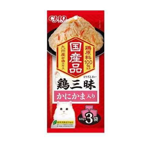 CIAO 鶏三昧 かにかま入り 60g×3袋入 ◆賞味期限 2026年5月