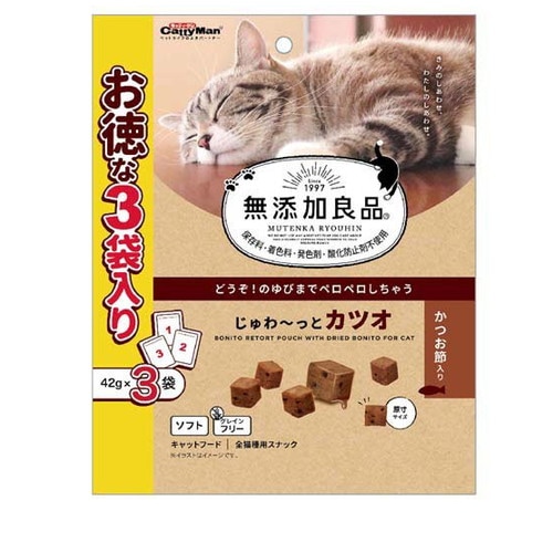 キャティーマン 無添加良品 じゅわーっとカツオ かつお節入り(42g×3袋) ◆賞味期限 2025年9月