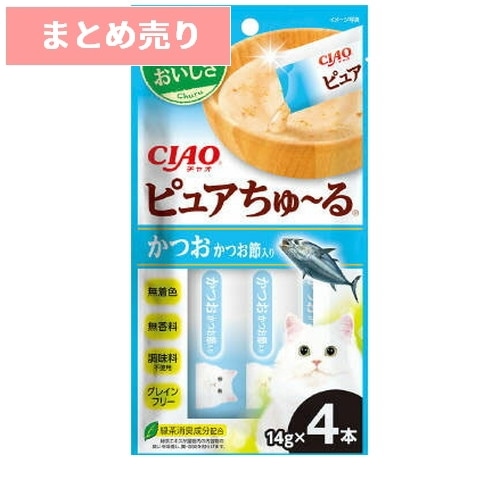 ★6個まとめ売り★いなば CIAO ピュアちゅ～る かつお かつお節入り 14g×4本 ◆賞味期限 2026年10月