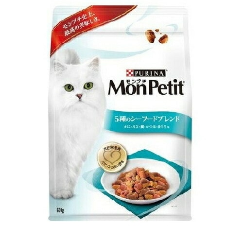 モンプチ リュクスバッグ 5種のシーフードブレンド かに・えび・鯛・かつお・まぐろ味 600g ◆賞味期限 2026年4月