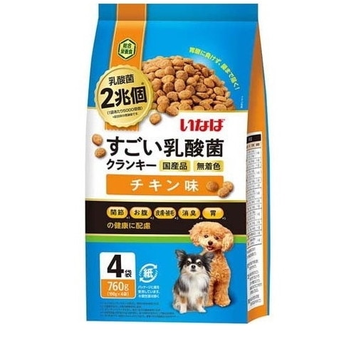 いなば すごい乳酸菌 クランキー チキン味(190g*4袋入) ◆賞味期限 2026年7月