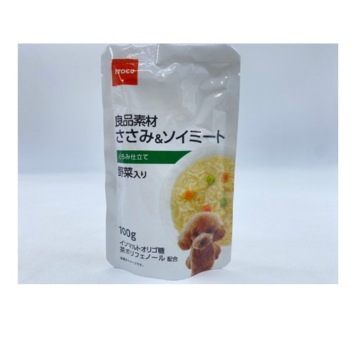 良品素材 ささみ&ソイミート 野菜入り とろみ仕立て 100g ◆賞味期限 2025年8月