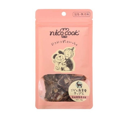 ニコクック 国産ジビエ鹿背骨チップス 犬用(18g) ◆賞味期限 2025年9月