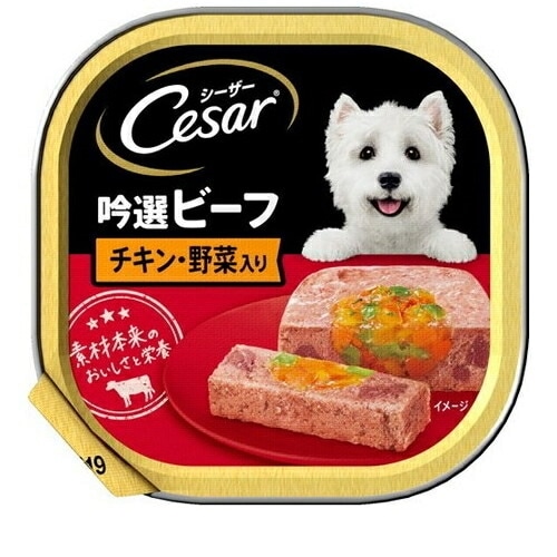 シーザー 吟撰ビーフ チキン・野菜入り 100ｇ ◆賞味期限 2026年2月