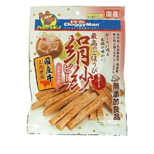 ドギーマン 絹紗ビーフ スティック プレーン 100g ◆賞味期限 2025年11月