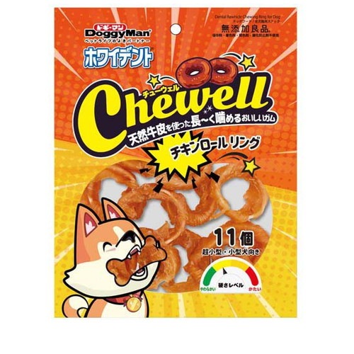 ドギーマン ホワイデント Chewell チキンロールリング(11個) ◆賞味期限 2025年11月
