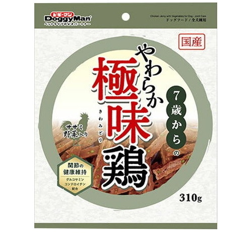 ドギーマン 7歳からのやわらか極味鶏ササミ野菜入り 310g ◆賞味期限 2026年2月