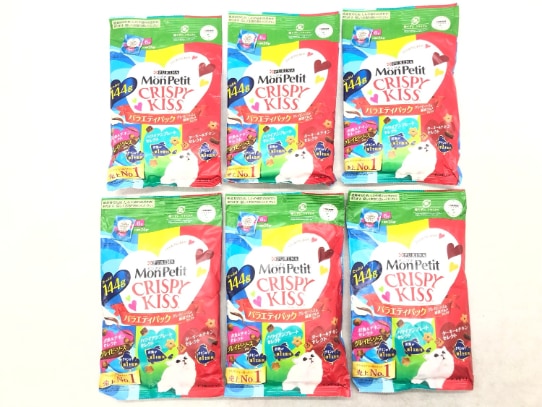 【訳あり】6個セット！モンプチ クリスピーキッス バラエティパック 144g 成猫 ◆賞味期限 2026年2月